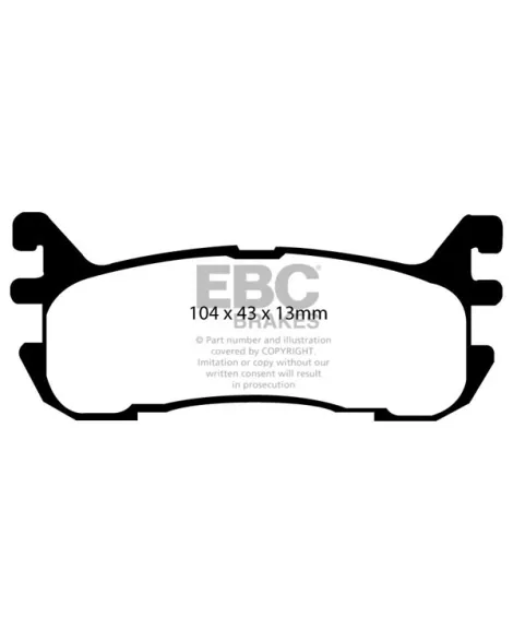 Mazda MX-5 NA/NB 1994-2005 EBC Yellowstuff Brake Pads Rear Mazda MX-5 NA/NB 1994-2005 EBC Yellowstuff Brake Pads Rear