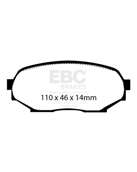 Mazda MX-5 NA 1.6L 1989-1998 EBC Yellowstuff Brake Pads Front Mazda MX-5 NA 1.6L 1989-1998 EBC Yellowstuff Brake Pads Front
