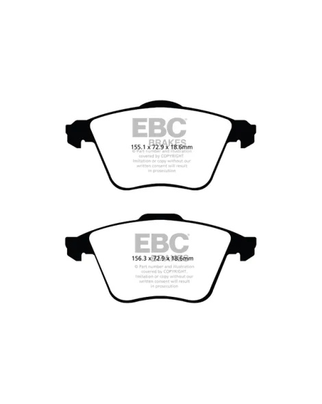 Mazda 3 MPS 07-13 Mazdaspeed EBC Yellowstuff Pads Front Mazda 3 MPS 07-13 Mazdaspeed EBC Yellowstuff Pads Front