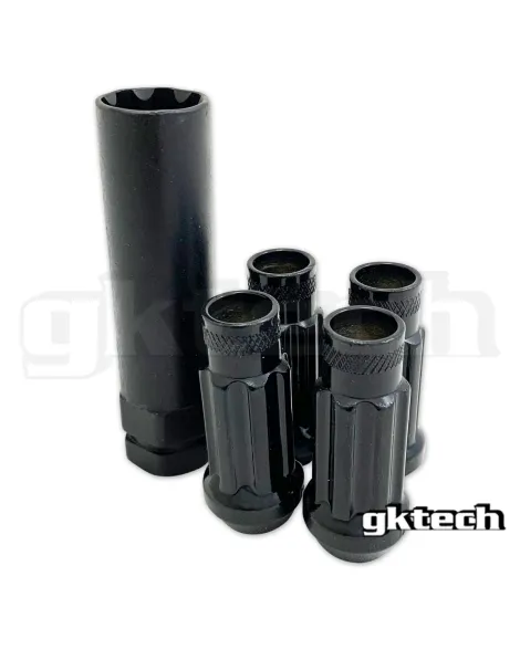 GKTech Open Ended Lock Nuts M12x1.25 (Pack of 4 + Socket)