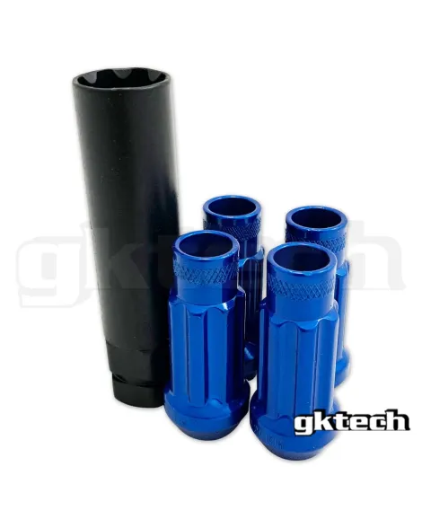 GKTech Open Ended Lock Nuts M12x1.25 (Pack of 4 + Socket)