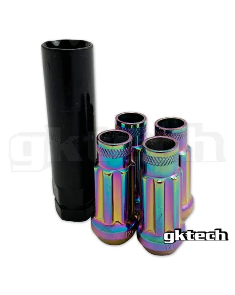 GKTech Open Ended Lock Nuts M12x1.25 (Pack of 4 + Socket)