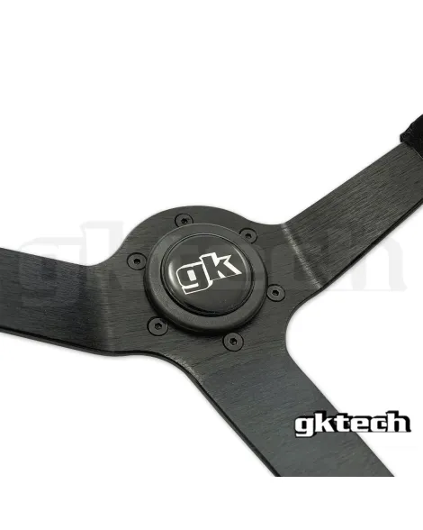 GKTech 350MM Deep Dished Perforated Leather Steering Wheel (YELLOW STRIPE) GKTech 350MM Deep Dished Perforated Leather Steering Wheel (YELLOW STRIPE)