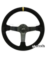 GKTech 350MM Deep Dished Suede Steering Wheel (YELLOW STRIPE) GKTech 350MM Deep Dished Suede Steering Wheel (YELLOW STRIPE)