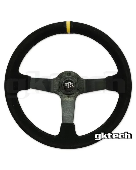 GKTech 350MM Deep Dished Suede Steering Wheel (YELLOW STRIPE) GKTech 350MM Deep Dished Suede Steering Wheel (YELLOW STRIPE)