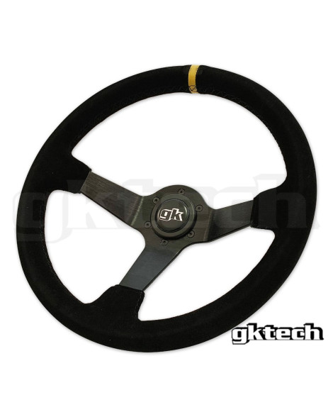 GKTech 350MM Deep Dished Suede Steering Wheel (YELLOW STRIPE) GKTech 350MM Deep Dished Suede Steering Wheel (YELLOW STRIPE)
