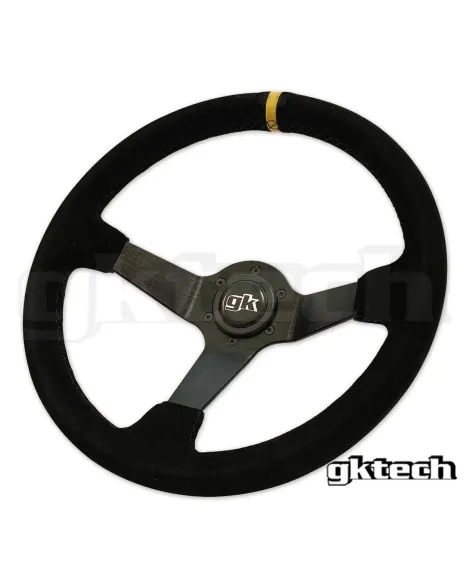 GKTech 350MM Deep Dished Suede Steering Wheel (YELLOW STRIPE) GKTech 350MM Deep Dished Suede Steering Wheel (YELLOW STRIPE)