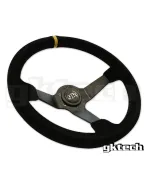 GKTech 350MM Deep Dished Suede Steering Wheel (YELLOW STRIPE) GKTech 350MM Deep Dished Suede Steering Wheel (YELLOW STRIPE)