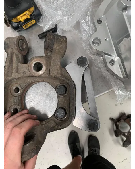 GKTech 350Z Rear Brembo to S Chassis/R32/R33 Weld On Caliper Bracket