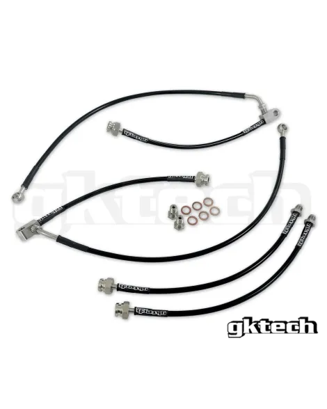 Nissan 350Z Z33 GKTech Braided Brake Line Set Front & Rear Nissan 350Z Z33 GKTech Braided Brake Line Set Front & Rear