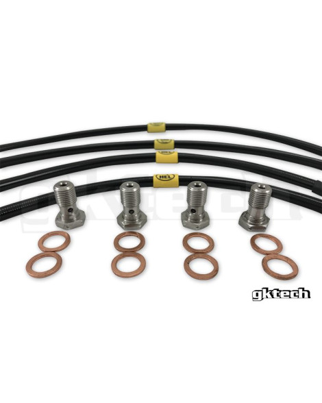 Nissan S14/S15 200SX GKTech Braided Brake Lines (Front & Rear Set)