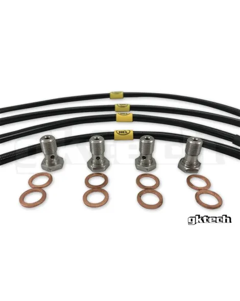 Nissan S14/S15 200SX GKTech Braided Brake Lines (Front & Rear Set) Nissan S14/S15 200SX GKTech Braided Brake Lines (Front & Rear Set)