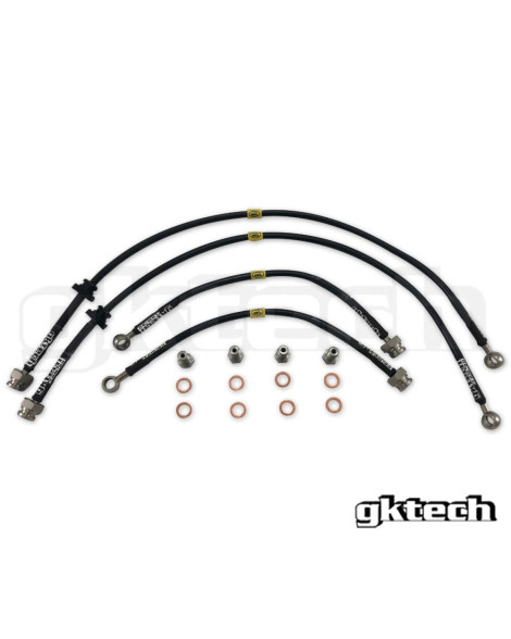 Nissan S14/S15 200SX GKTech Braided Brake Lines (Front & Rear Set)