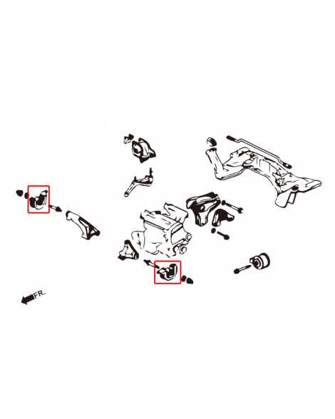 Honda Civic EG/EK/DC2 HARDRACE Front Lower Harden Engine Mount 2Pcs/Set Honda Civic EG/EK/DC2 HARDRACE Front Lower Harden Engine Mount 2Pcs/Set