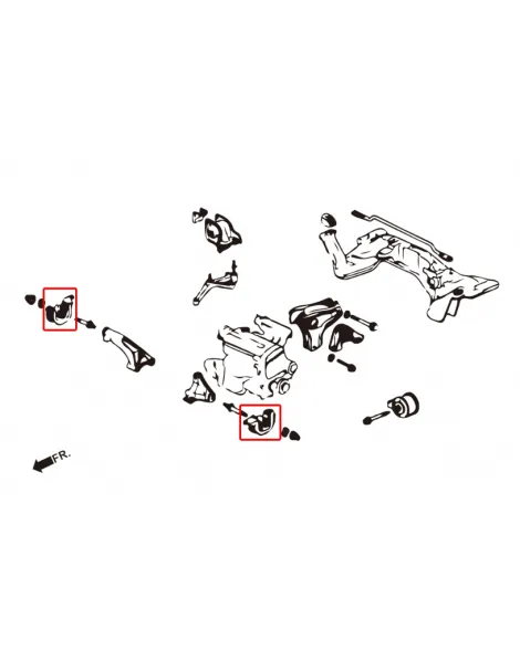 Honda Civic EG/EK/DC2 HARDRACE Front Lower Harden Engine Mount 2Pcs/Set Honda Civic EG/EK/DC2 HARDRACE Front Lower Harden Engine Mount 2Pcs/Set