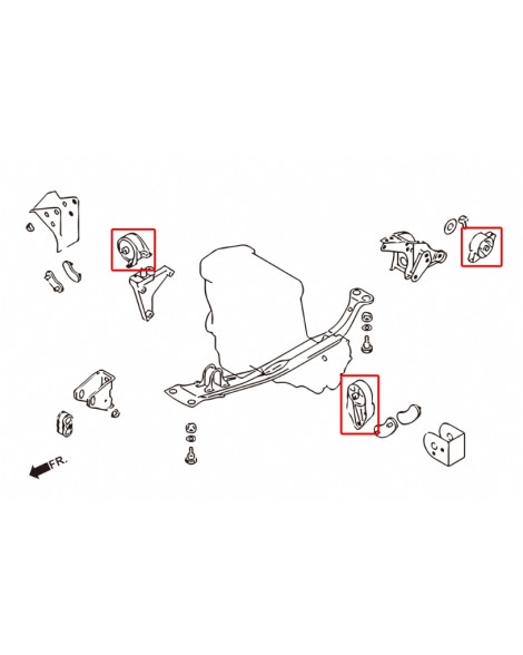 Nissan Primera 93-96 Automatic HARDRACE Reinforced Engine Mount 3Pcs/Set Nissan Primera 93-96 Automatic HARDRACE Reinforced Engine Mount 3Pcs/Set