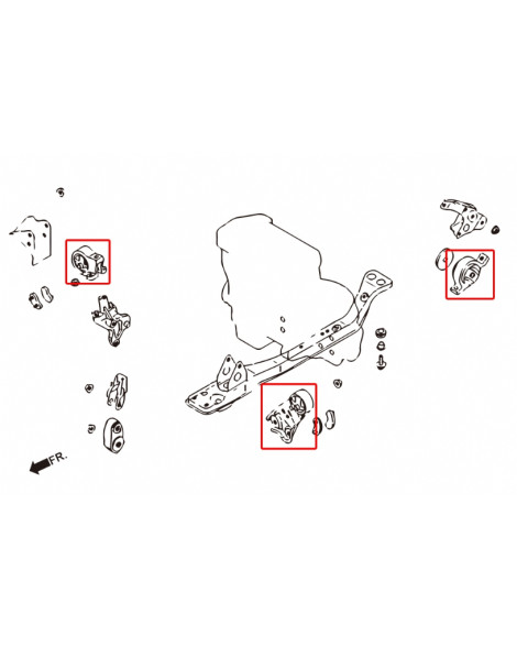 Nissan Micra K11 AT (NCVT) HARDRACE Reinforced Engine Mount 3Pcs/Set Nissan Micra K11 AT (NCVT) HARDRACE Reinforced Engine Mount 3Pcs/Set