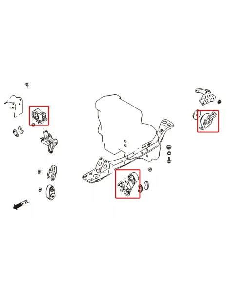 Nissan Micra K11 AT (NCVT) HARDRACE Reinforced Engine Mount 3Pcs/Set Nissan Micra K11 AT (NCVT) HARDRACE Reinforced Engine Mount 3Pcs/Set