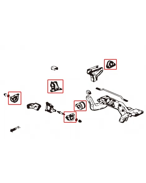 Honda Integra DC2 MT B16/B18 HARDRACE Harden Engine Mount (Harden Rubber) 5Pcs/Set Honda Integra DC2 MT B16/B18 HARDRACE Harden Engine Mount (Harden Rubber) 5Pcs/Set