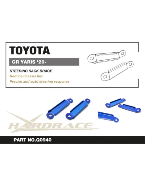 Toyota GR Yaris 2020-2024 HARDRACE Steering Rack Brace Q0940 Toyota GR Yaris 2020-2024 HARDRACE Steering Rack Brace Q0940