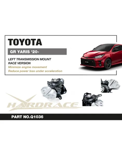 Toyota GR Yaris 2020-2024 AWD HARDRACE Left Side Transmission Mount Q1036 Toyota GR Yaris 2020-2024 AWD HARDRACE Left Side Transmission Mount Q1036