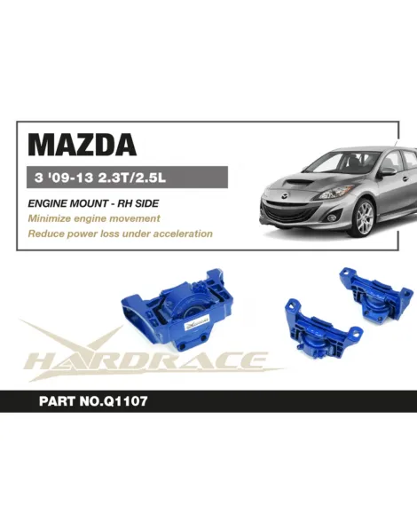Mazda 3 & 3 MPS Mazdaspeed 2.3T/2.5L 2009-2013 HARDRACE Harden Engine Mount Right Side Q1107 Mazda 3 & 3 MPS Mazdaspeed 2.3T/2.5L 2009-2013 HARDRACE Harden Engine Mount Right Side Q1107