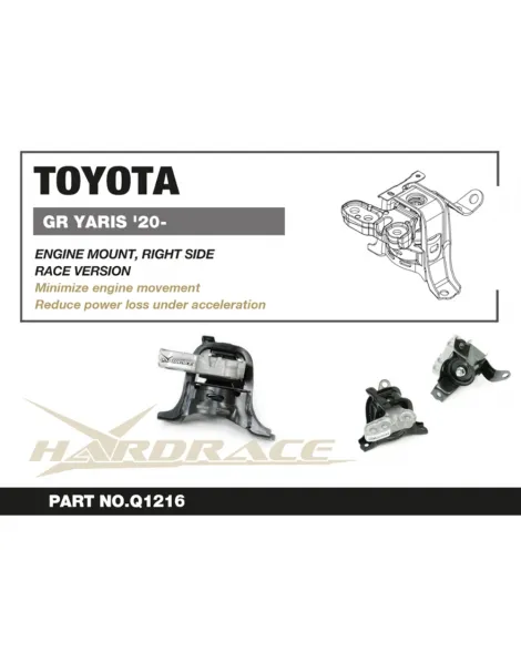 Toyota GR Yaris 2020-2024 AWD HARDRACE Right Side Engine Mount RACE Q1216 Toyota GR Yaris 2020-2024 AWD HARDRACE Right Side Engine Mount RACE Q1216