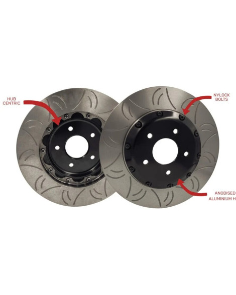 Nissan 350Z Z33 / V35 GKTech HFM.Parts 324mm Front Brembo 2 Piece Slotted Rotors (Sold as a Pair) Nissan 350Z Z33 / V35 GKTech HFM.Parts 324mm Front Brembo 2 Piece Slotted Rotors (Sold as a Pair)
