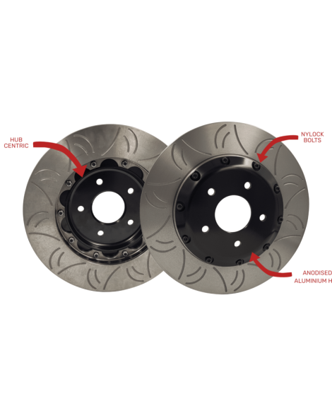 Nissan R33/R34 GTR GKTech HFM 324mm 2 Piece Slotted Rotors (Sold as a Pair) Nissan R33/R34 GTR GKTech HFM 324mm 2 Piece Slotted Rotors (Sold as a Pair)