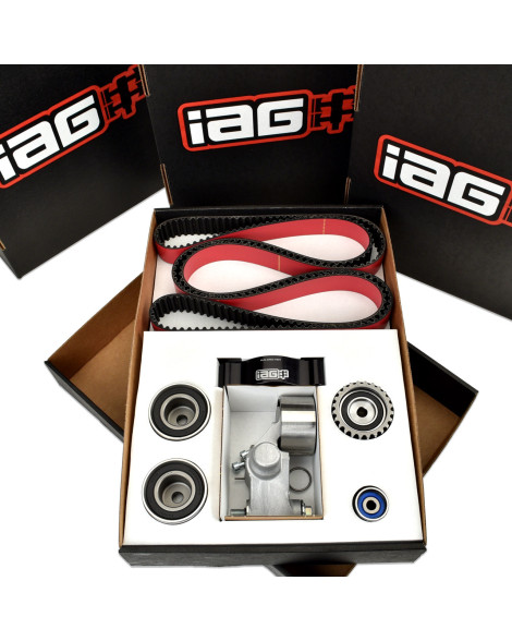Subaru WRX/STI 02-21 / Legacy / Forester 04-13 IAG Timing Belt Kit with IAG Red Racing Belt, Timing Guide, Idlers & Tensioner