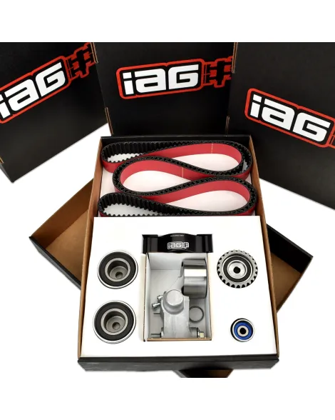 Subaru WRX/STI 02-21 / Legacy / Forester 04-13 IAG Timing Belt Kit with IAG Red Racing Belt, Timing Guide, Idlers & Tensioner Subaru WRX/STI 02-21 / Legacy / Forester 04-13 IAG Timing Belt Kit with IAG Red Racing Belt, Timing Guide, Idlers & Tensioner