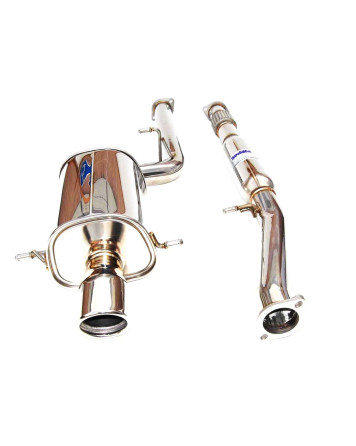 Invidia 76mm Q300 Cat Back Exhaust System Rolled Stainless Steel Tip Subaru WRX/STI 02-07