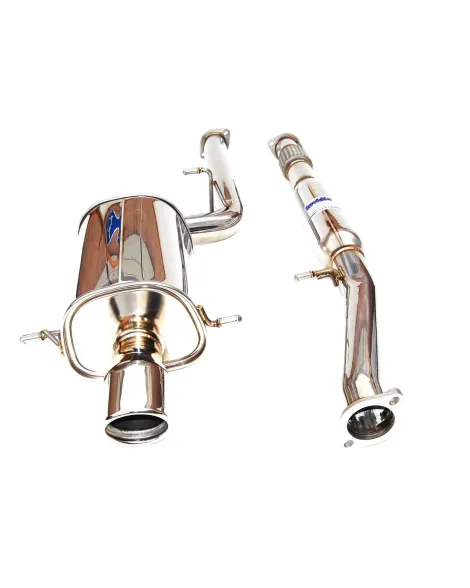 Invidia 76mm Q300 Cat Back Exhaust System Rolled Stainless Steel Tip Subaru WRX/STI 02-07 Invidia 76mm Q300 Cat Back Exhaust System Rolled Stainless Steel Tip Subaru WRX/STI 02-07