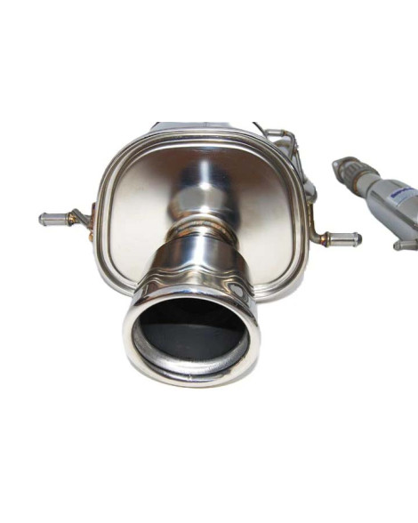 Invidia 76mm Q300 Cat Back Exhaust System Rolled Stainless Steel Tip Subaru WRX/STI 02-07 Invidia 76mm Q300 Cat Back Exhaust System Rolled Stainless Steel Tip Subaru WRX/STI 02-07