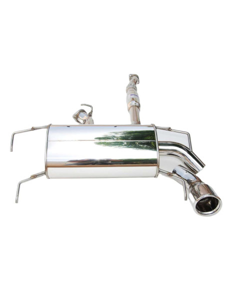 Invidia 76mm Q300 Cat Back Exhaust System Rolled Stainless Steel Tip Subaru WRX/STI Hatchback 08-14 Invidia 76mm Q300 Cat Back Exhaust System Rolled Stainless Steel Tip Subaru WRX/STI Hatchback 08-14