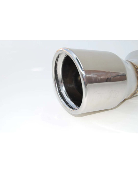 Invidia 76mm Q300 Cat Back Exhaust System Rolled Stainless Steel Tip Subaru WRX/STI Hatchback 08-14 Invidia 76mm Q300 Cat Back Exhaust System Rolled Stainless Steel Tip Subaru WRX/STI Hatchback 08-14