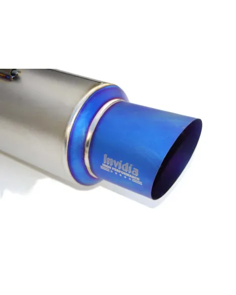 Invidia 80mm Racing Titanium Cat Back Exhaust System Burnt Titanium Tip Mitsubishi EVO X 09-15 Invidia 80mm Racing Titanium Cat Back Exhaust System Burnt Titanium Tip Mitsubishi EVO X 09-15