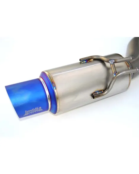 Invidia 80mm Racing Titanium Cat Back Exhaust System Burnt Titanium Tip Mitsubishi EVO X 09-15 Invidia 80mm Racing Titanium Cat Back Exhaust System Burnt Titanium Tip Mitsubishi EVO X 09-15