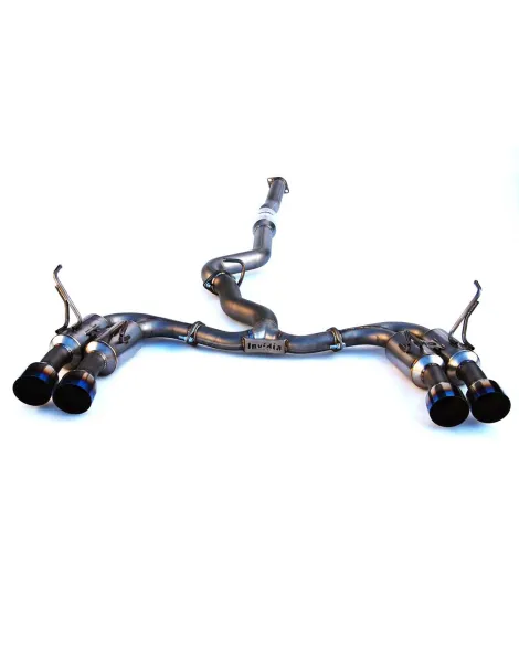 Invidia 80mm Gemini Titanium Cat Back Exhaust System Quad Burnt Titanium Tip Subaru WRX/STI 11-14 Invidia 80mm Gemini Titanium Cat Back Exhaust System Quad Burnt Titanium Tip Subaru WRX/STI 11-14