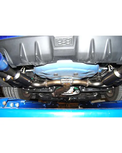 Invidia 80mm Gemini Titanium Cat Back Exhaust System Quad Burnt Titanium Tip Subaru WRX/STI 11-14 Invidia 80mm Gemini Titanium Cat Back Exhaust System Quad Burnt Titanium Tip Subaru WRX/STI 11-14