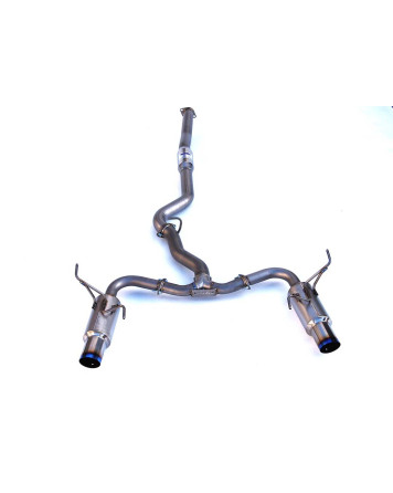 Invidia 80mm N1 Titanium Cat Back Exhaust System Dual Burnt Titanium Tips Subaru WRX/STI Saloon 08-14