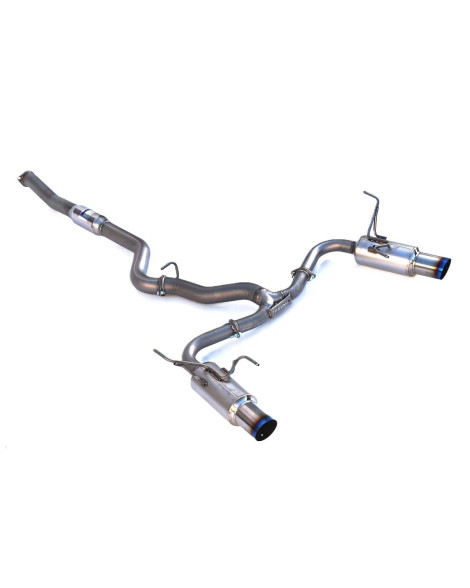 Invidia 80mm N1 Titanium Cat Back Exhaust System Dual Burnt Titanium Tips Subaru WRX/STI Saloon 08-14 Invidia 80mm N1 Titanium Cat Back Exhaust System Dual Burnt Titanium Tips Subaru WRX/STI Saloon 08-14