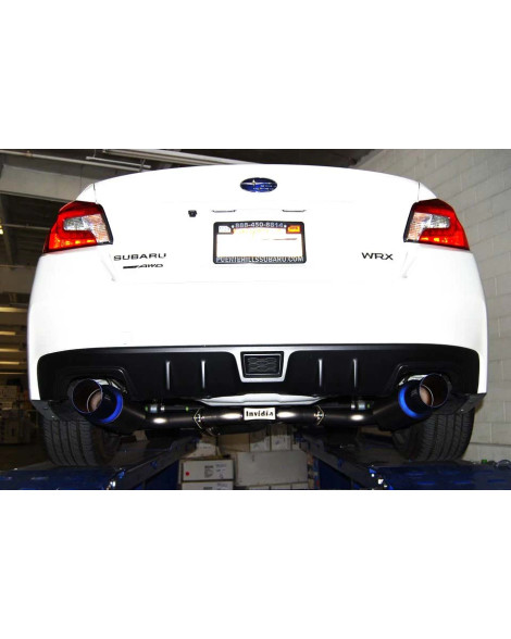 Invidia 80mm N1 Titanium Cat Back Exhaust System Dual Burnt Titanium Tips Subaru WRX/STI Saloon 08-14 Invidia 80mm N1 Titanium Cat Back Exhaust System Dual Burnt Titanium Tips Subaru WRX/STI Saloon 08-14