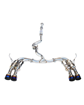 Invidia 76mm R400 Cat Back Exhaust System Quad Burnt Titanium Tip Subaru WRX/STI 11-14