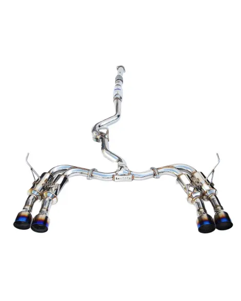 Invidia 76mm R400 Cat Back Exhaust System Quad Burnt Titanium Tip Subaru WRX/STI 11-14 Invidia 76mm R400 Cat Back Exhaust System Quad Burnt Titanium Tip Subaru WRX/STI 11-14