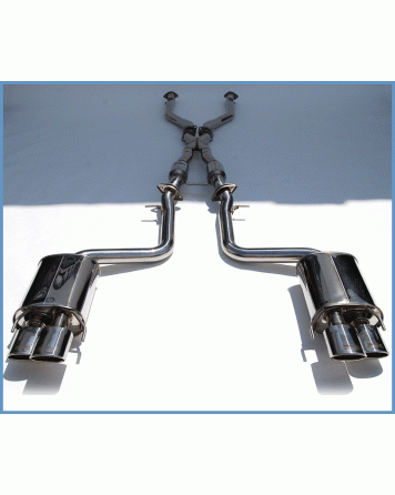 Lexus RCF 14+ Invidia Q300 Cat Back Exhaust w/Mid Pipe Rolled Stainless Steel Tips