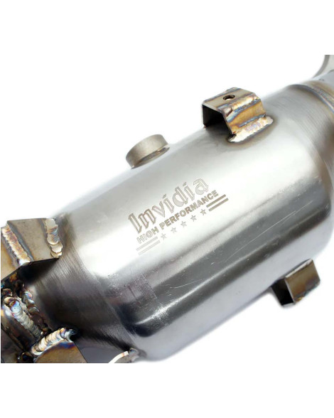 Invidia 76mm Downpipe with Hi Flow Cat Honda Civic Type R FK8 17- Invidia 76mm Downpipe with Hi Flow Cat Honda Civic Type R FK8 17-