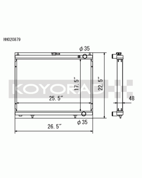 Nissan R34 Skyline GTR 98-00 Koyo Racing Performance Aluminium Radiator Nissan R34 Skyline GTR 98-00 Koyo Racing Performance Aluminium Radiator