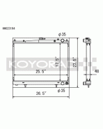 Nissan R34 Skyline GTR 00-02 Koyo Racing Performance Aluminium Radiator Nissan R34 Skyline GTR 00-02 Koyo Racing Performance Aluminium Radiator