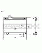 Toyota Supra MK3 86-92 2.5L Koyo Racing Performance Aluminium R-Core Radiator Toyota Supra MK3 86-92 2.5L Koyo Racing Performance Aluminium R-Core Radiator